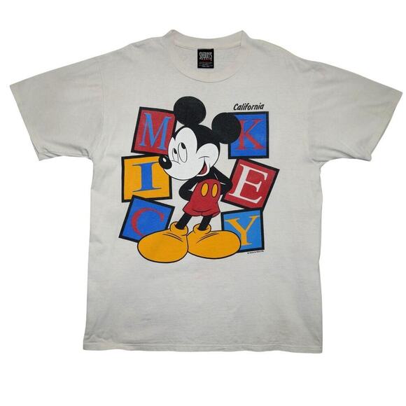 Vintage 90s Mickey Mouse Double-Sided T-Shirt – Sherry’s Best – XL – Made in USA - Picture 1 of 4